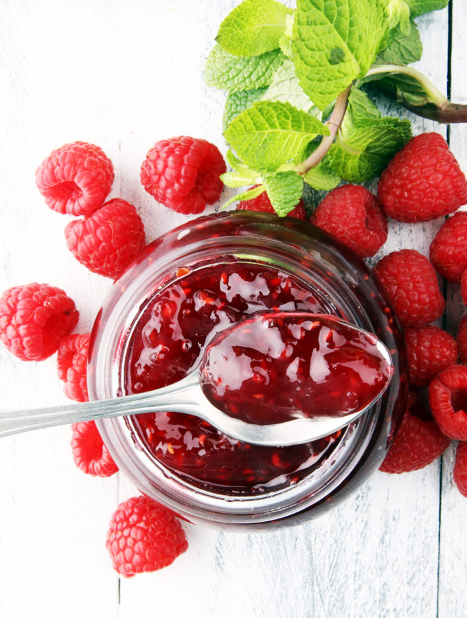 recept frambozen jam maken