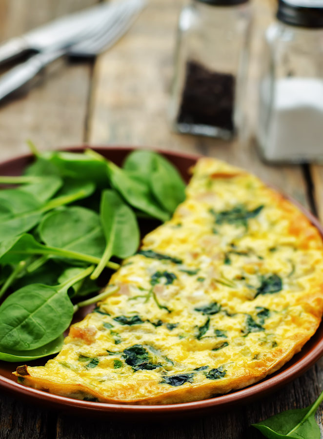 italiaanse omelet met spinazie hartig ontbijt low carb recept