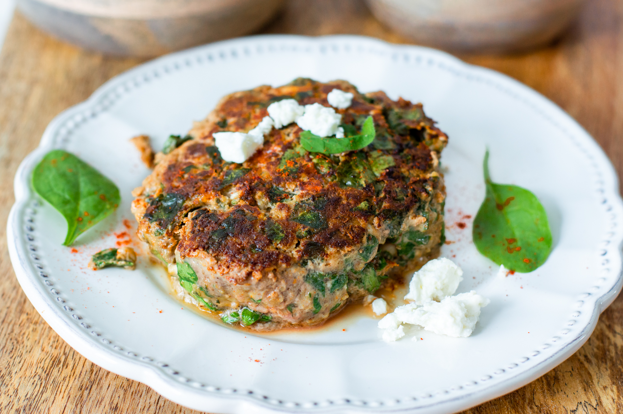 Hamburger met feta en spinazie Recept Betty's Kitchen