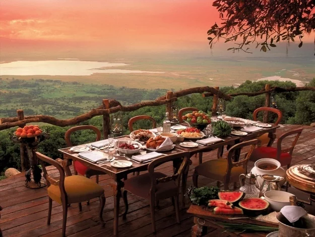 Restaurants met spectaculair uitzicht Ngornongoro afrika