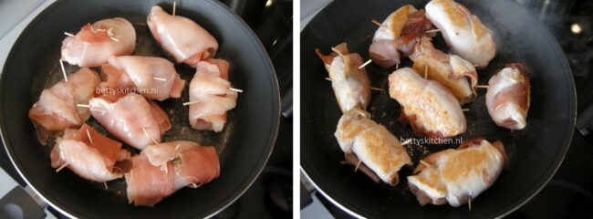 recept saltimbocca rolletjes met kipfilet salie en ham © bettyskitchen.nl