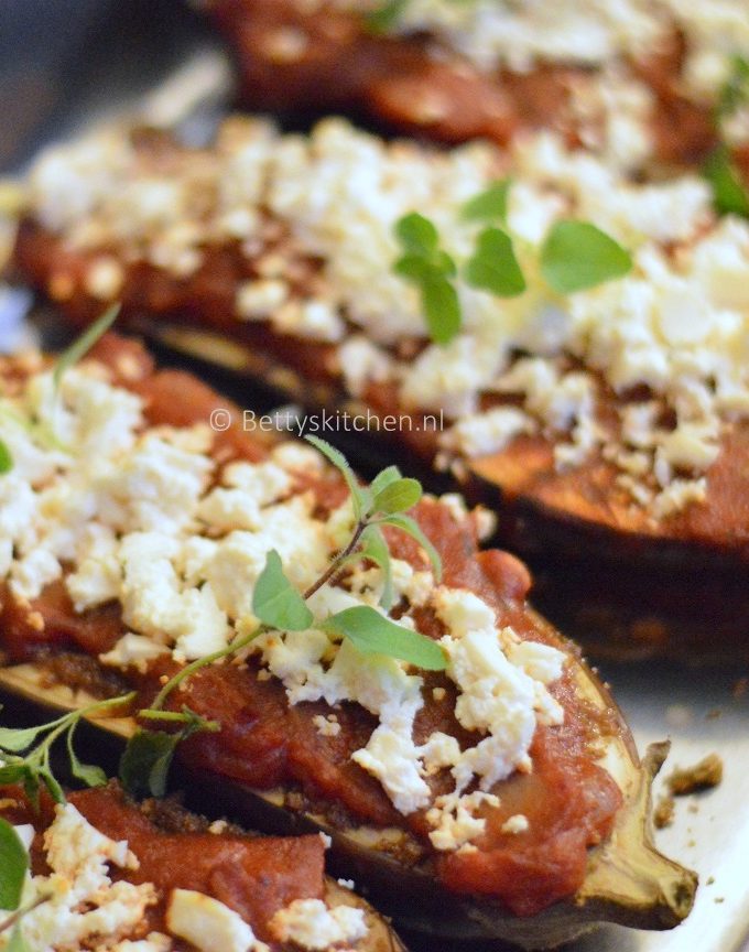 recept imam bayildi aubergine uit de oven met feta