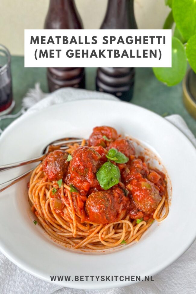 Recept voor spahgetti met gehaktballen © bettyskitchen.nl