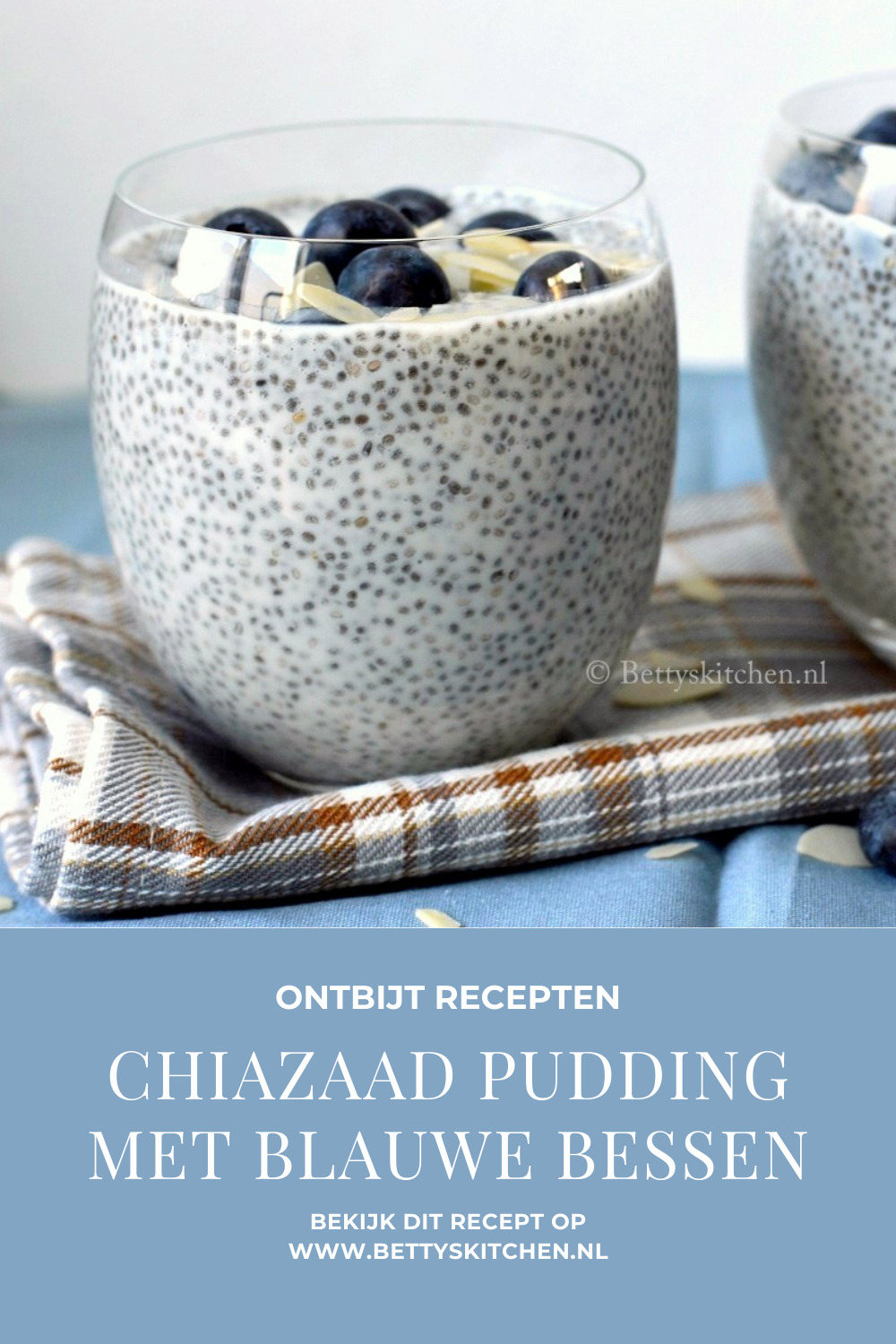 Chiazaad pudding met blauwe bessen Betty
