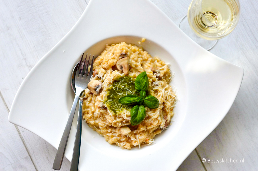 Risotto met champignons en porcini Recept Betty's Kitchen