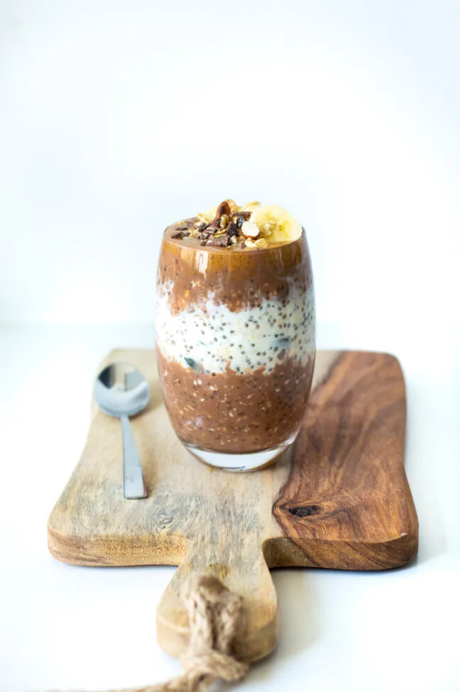 recept overnight oats met chocolade ontbijt