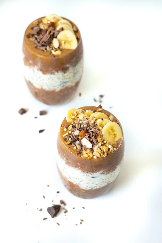 recept overnight oats met chocolade ontbijt