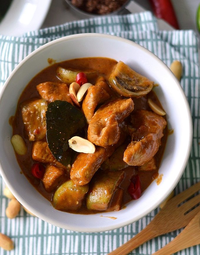 Thaise Panang curry met varkensvlees