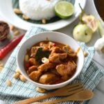recept thaise panang curry met varkensvlees en pinda's