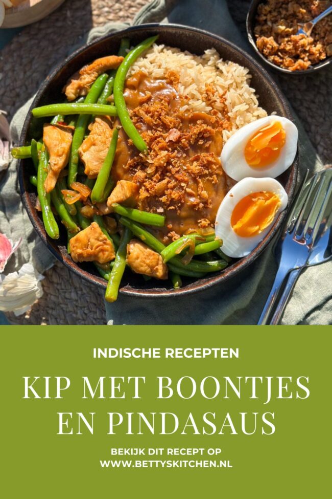 recept kip met boontjes en pindasaus © bettyskitchen.nl