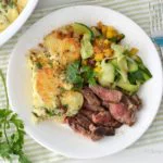 Rib-eye met courgettelinten en aardappelschotel (#OSVTT)