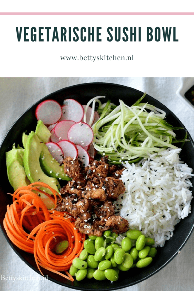 recept vegetarische sushi bowl met tofu