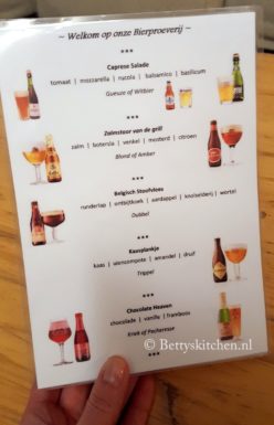 Bierproeverij menu (bier+spijs combinaties)