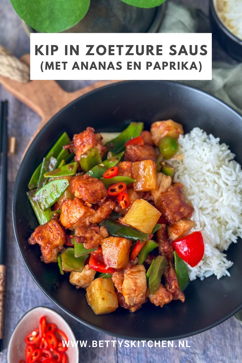 Kip met zoetzure saus uit de wok | Chinees Recept | Betty's Kitchen