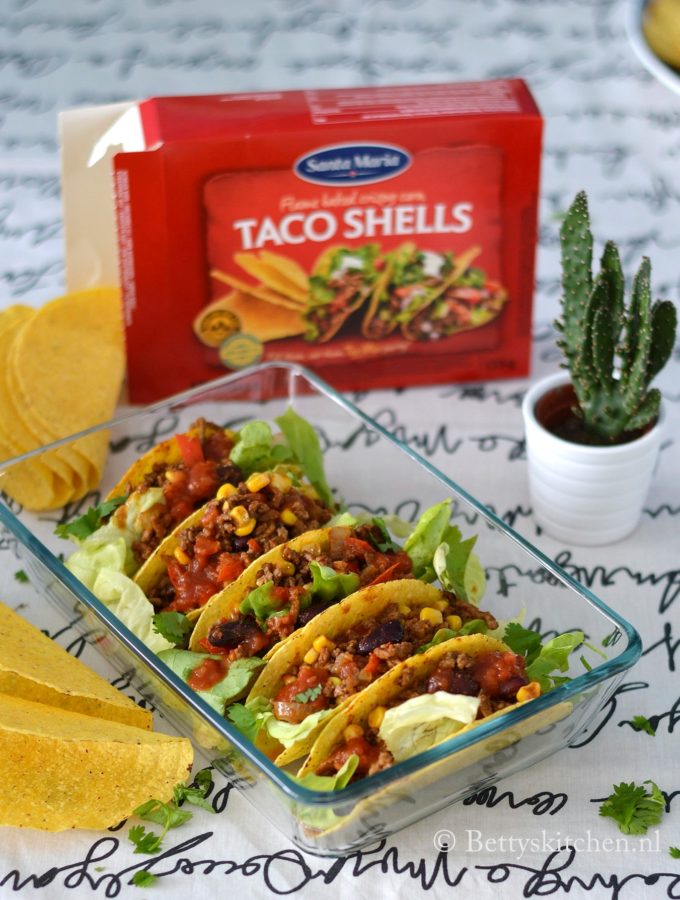 Taco's met rundergehakt en mais