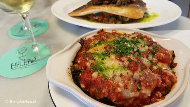 Reisblog: Lekker eten in Barcelona Parmigiana di Melanzane bij Betlem (combo)