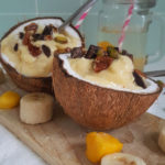 Tropisch dessert met kokosnoten