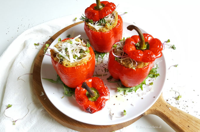Gevulde paprika met 'Italiaanse' quinoa