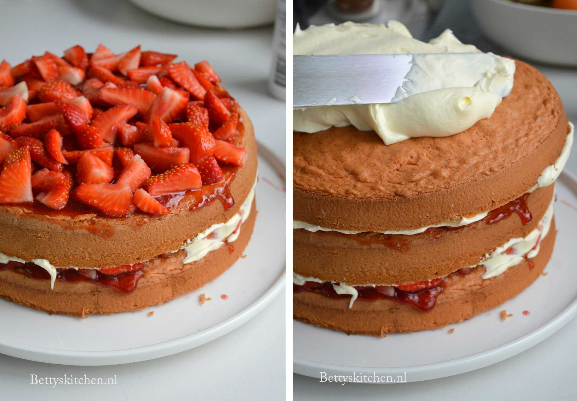 Verrassend Kraamtaart met aardbeien (voor een meisje) | Betty's Kitchen Foodblog AG-53