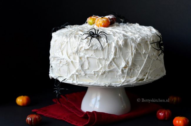 spinnenweb taart voor halloween recept betty's kitchen