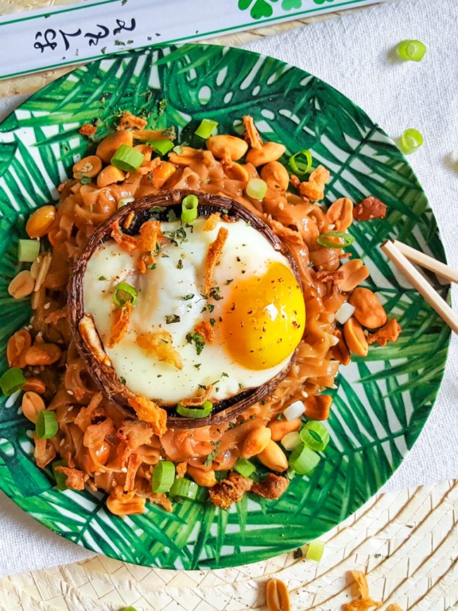 Recept portobello met ei en noodles © bettyskitchen.nl