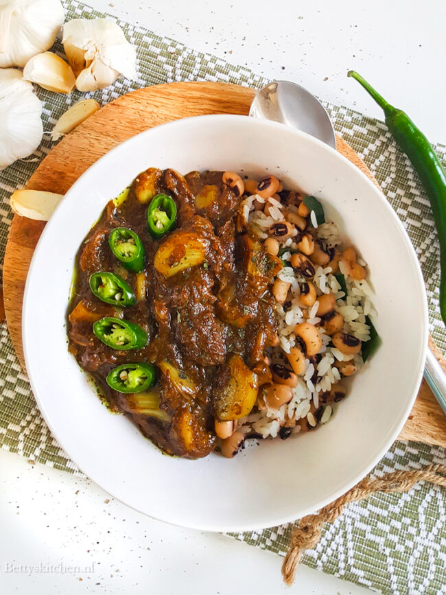 recept knoflookcurry met bonenrijst © bettyskitchen.nl