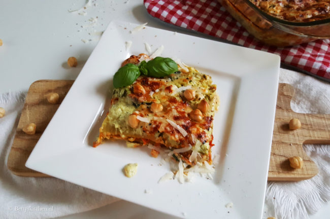 Vegetarische lasagne met courgette