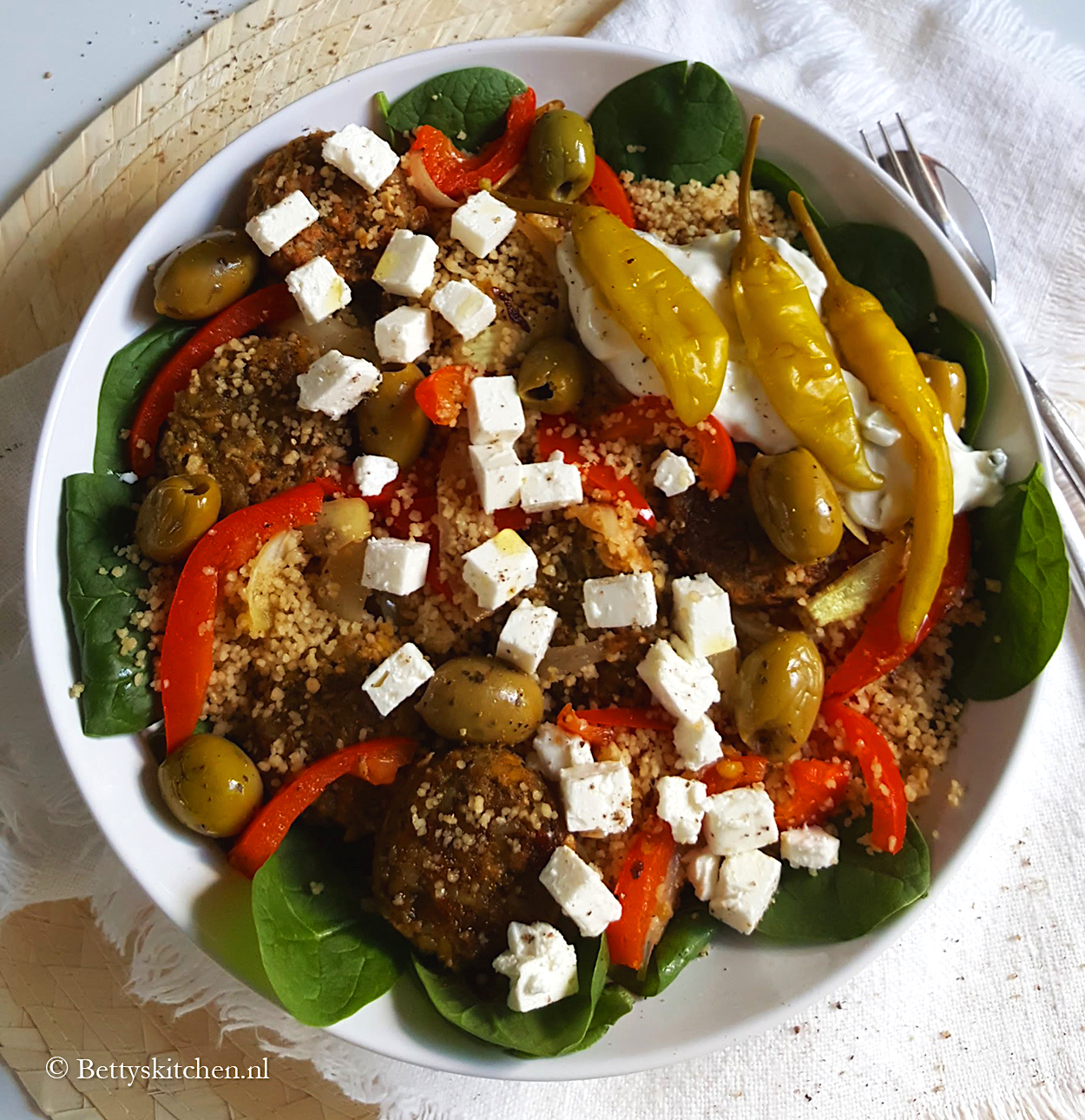 Couscous met falafel uit de wok Recept Betty's Kitchen