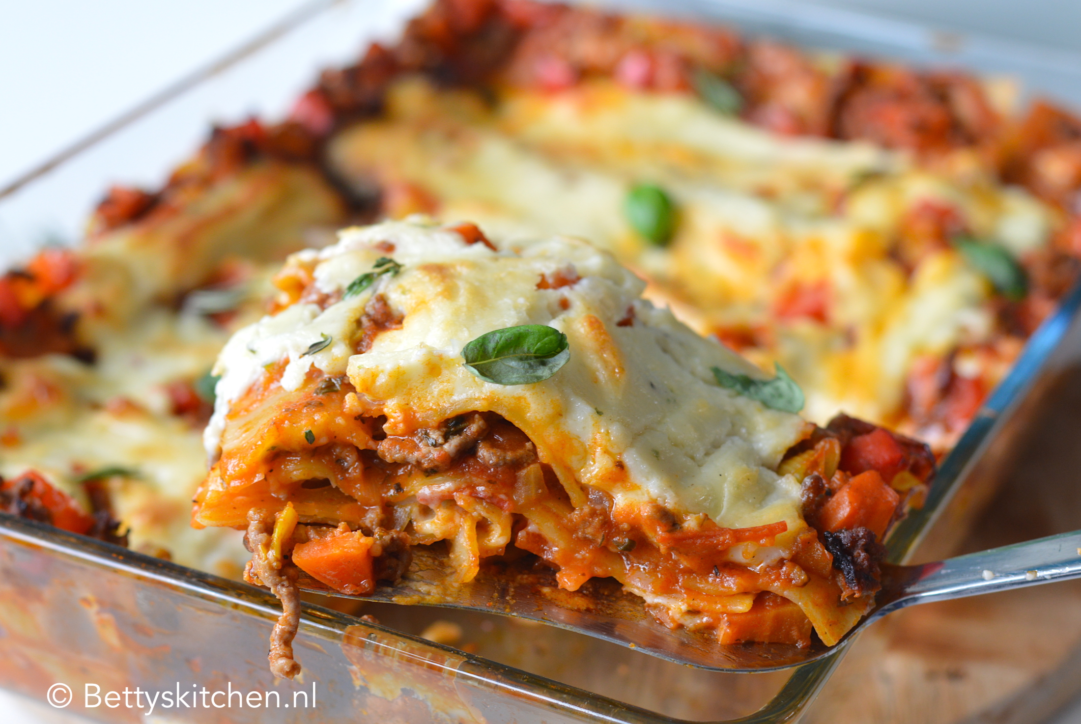 Lasagne Bolognese met gehakt & bechamelsaus Recept Betty's Kitchen