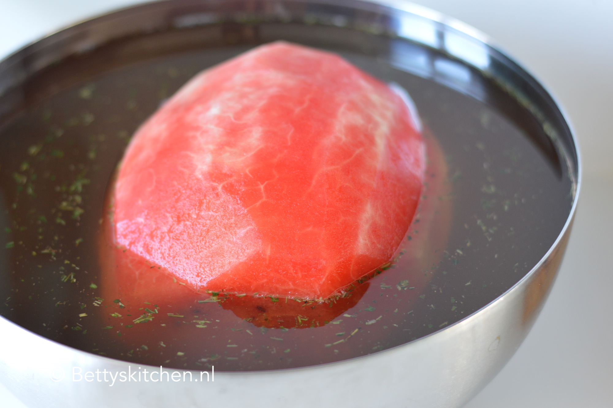 Smoked Watermelon Ham recept ( gerookte watermeloen ) Betty's Kitchen