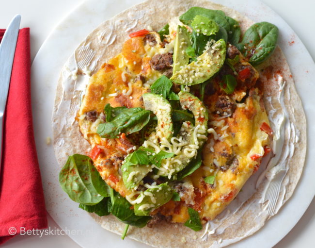 recept ontbijt burrito met gehakt en eieren © Betty's Kitchen