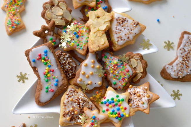 recept kerst koekjes maken met glazuur en disco dip © bettyskitchen