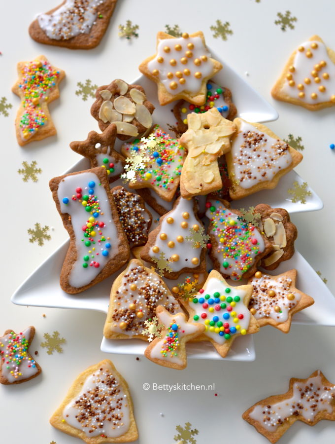 recept kerst koekjes maken met glazuur en disco dip © bettyskitchen