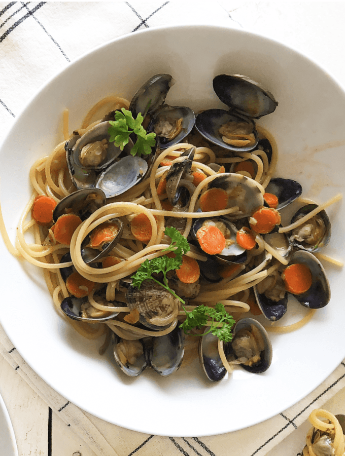 recept spaghetti vongole pasta met zeevruchten