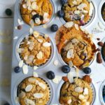 gezonde ontbijtmuffins met blauwe bessen en zonder banaan
