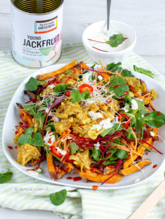recept vegan kapsalon met jackfruit fairtrade © Bettyskitchen.nl
