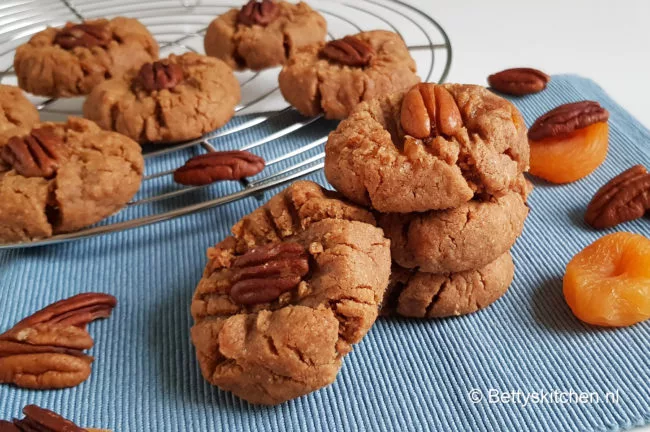 Pindakaaskoekjes met abrikoos