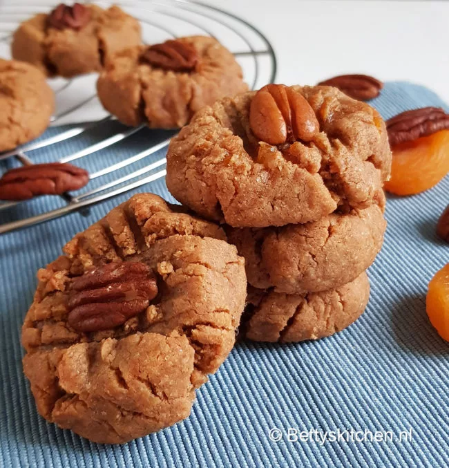 Pindakaaskoekjes met abrikoos