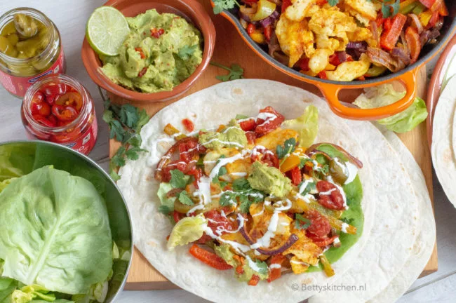 recept vegetarische fajitas met halloumi kaas © bettyskitchen.nl