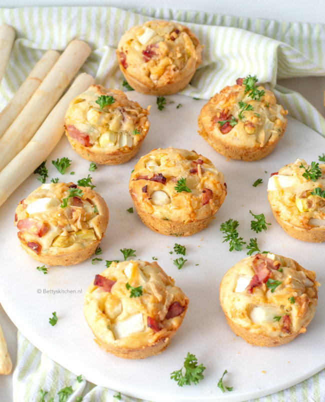 recept aspergemuffins met ham en kaas © bettyskitchen.nl
