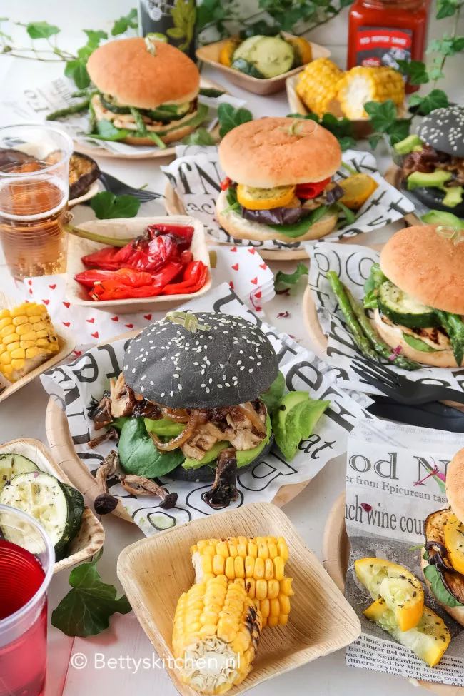 broodje pulled mushroom vegetarische streetfood party LIDL @bettyskitchen.nl
