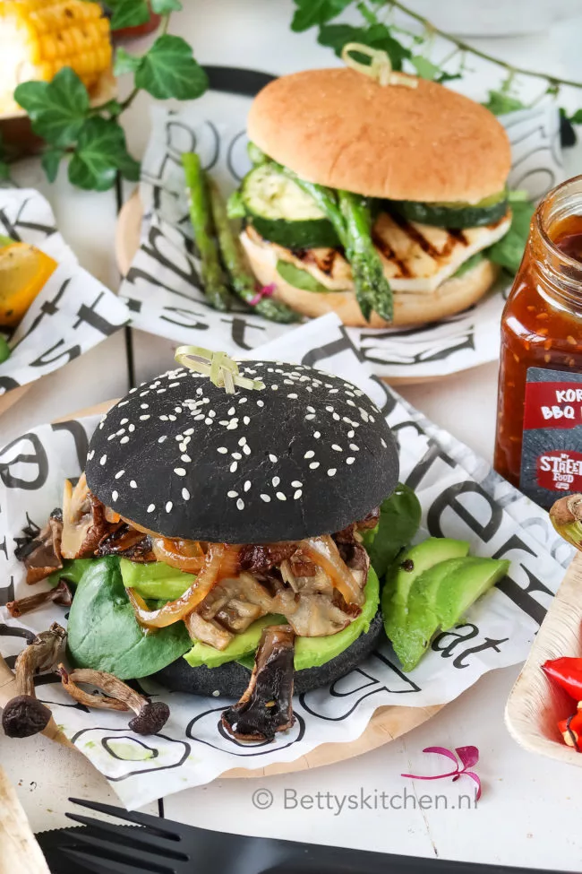 broodje pulled mushroom vegetarische streetfood party LIDL @bettyskitchen.nl