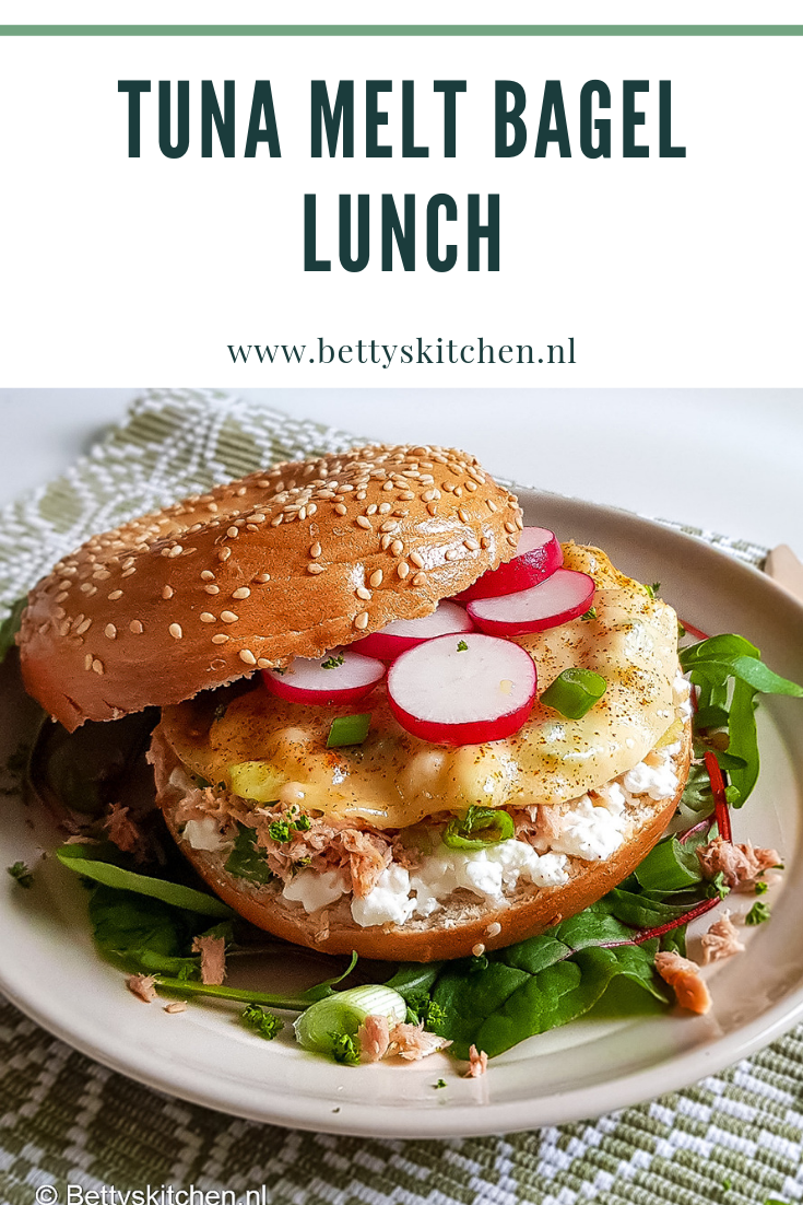 Gezondere Tuna Melt Bagel voor de lunch Recept Betty's Kitchen