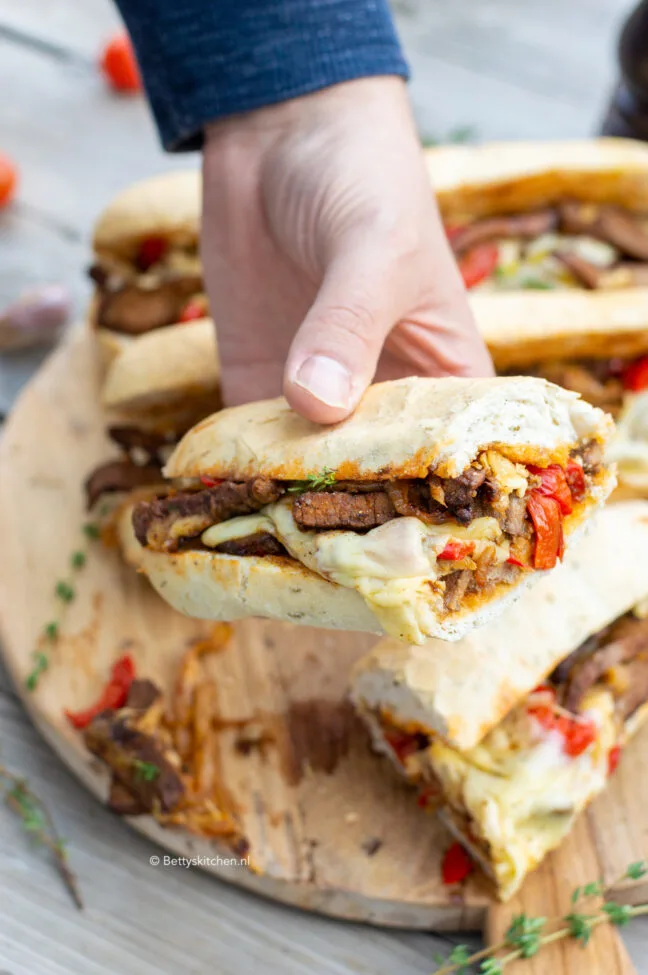 recept philly cheese steak sandwich © Bettyskitchen.nl