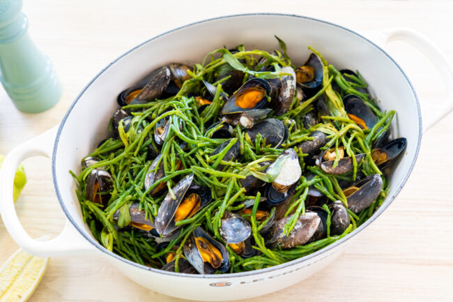 recept voor een mosselpannetje maken met zeekraal