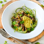 recept courgetti met champignons en maissaus © bettyskitchen