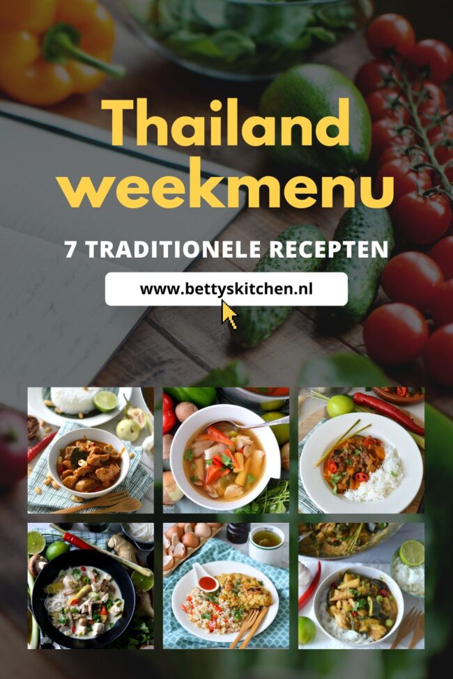 Thailand weekmenu met Thaise recepten © bettyskitchen.nl