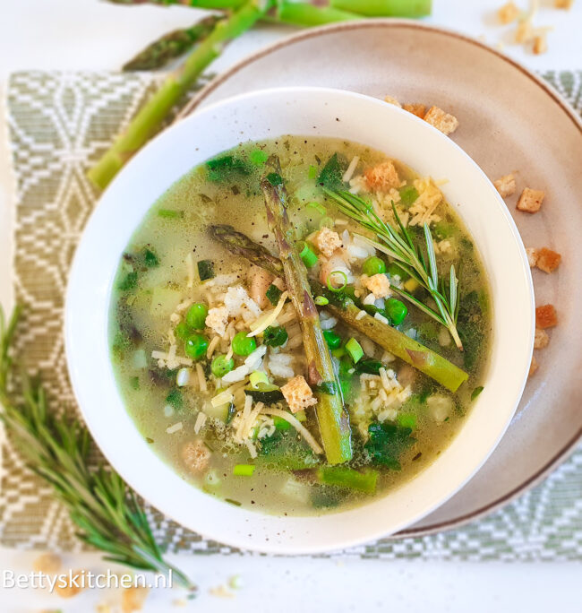 recept groene minestrone met risotto soep © bettys kitchen