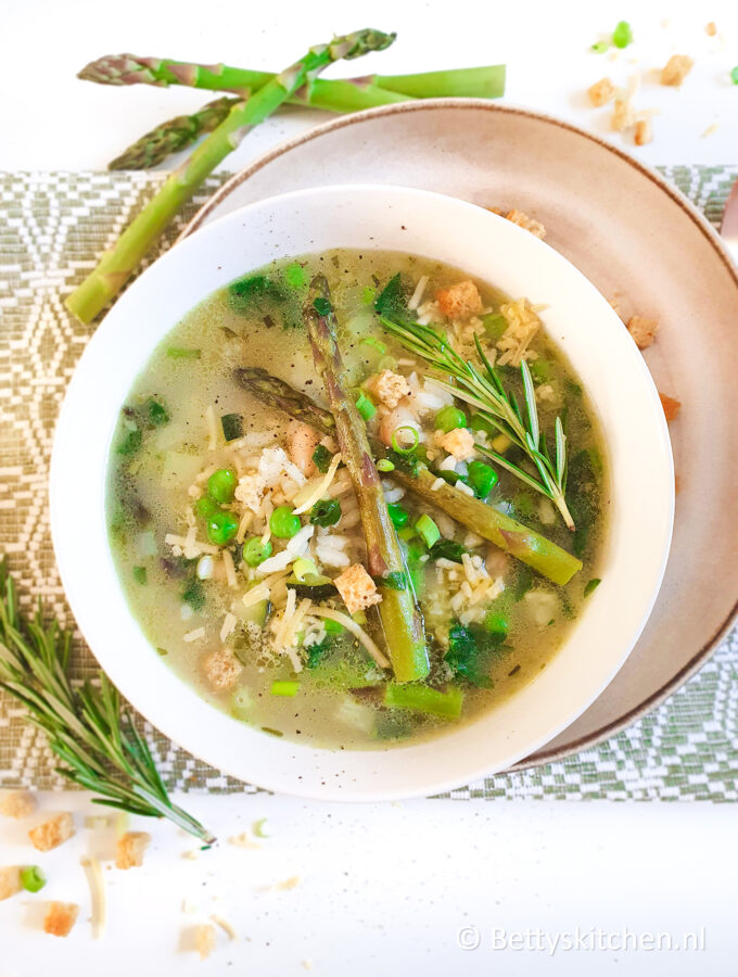 recept groene minestrone met risotto soep © bettys kitchen