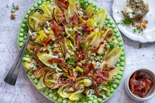 recept witlof salade met peer blauwe kaas © bettyskitchen.nl